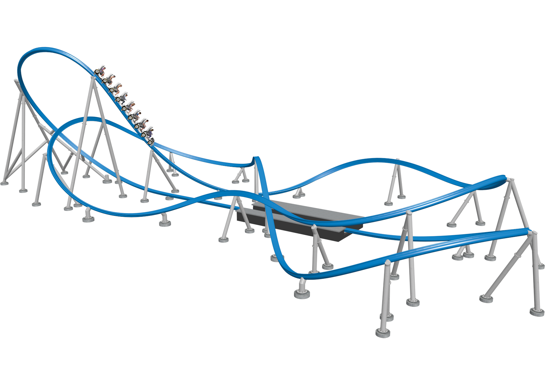 Intamin Sample Layout Hot Racer Supercharged Roller Coaster
