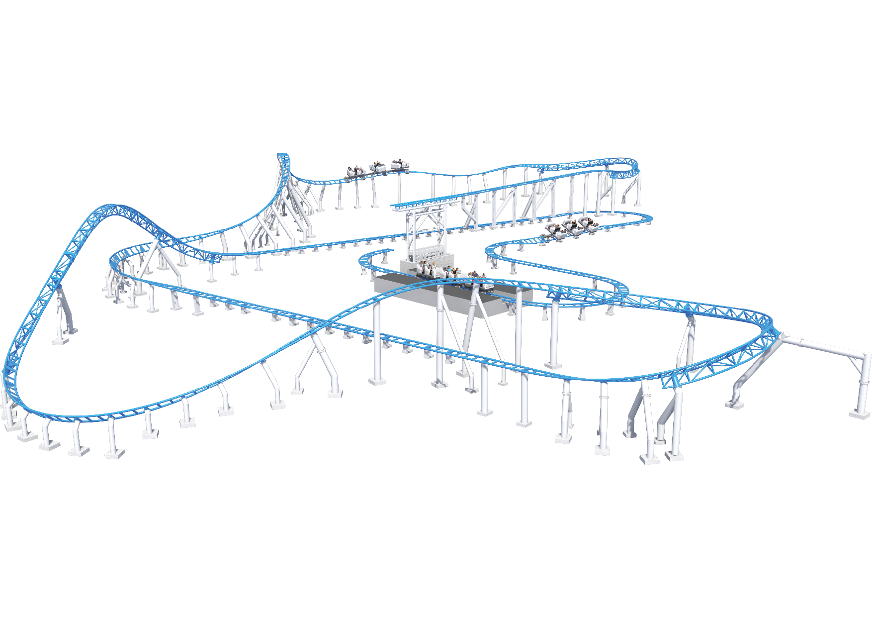Intamin Sample Layout Multi Dimension Roller Coaster