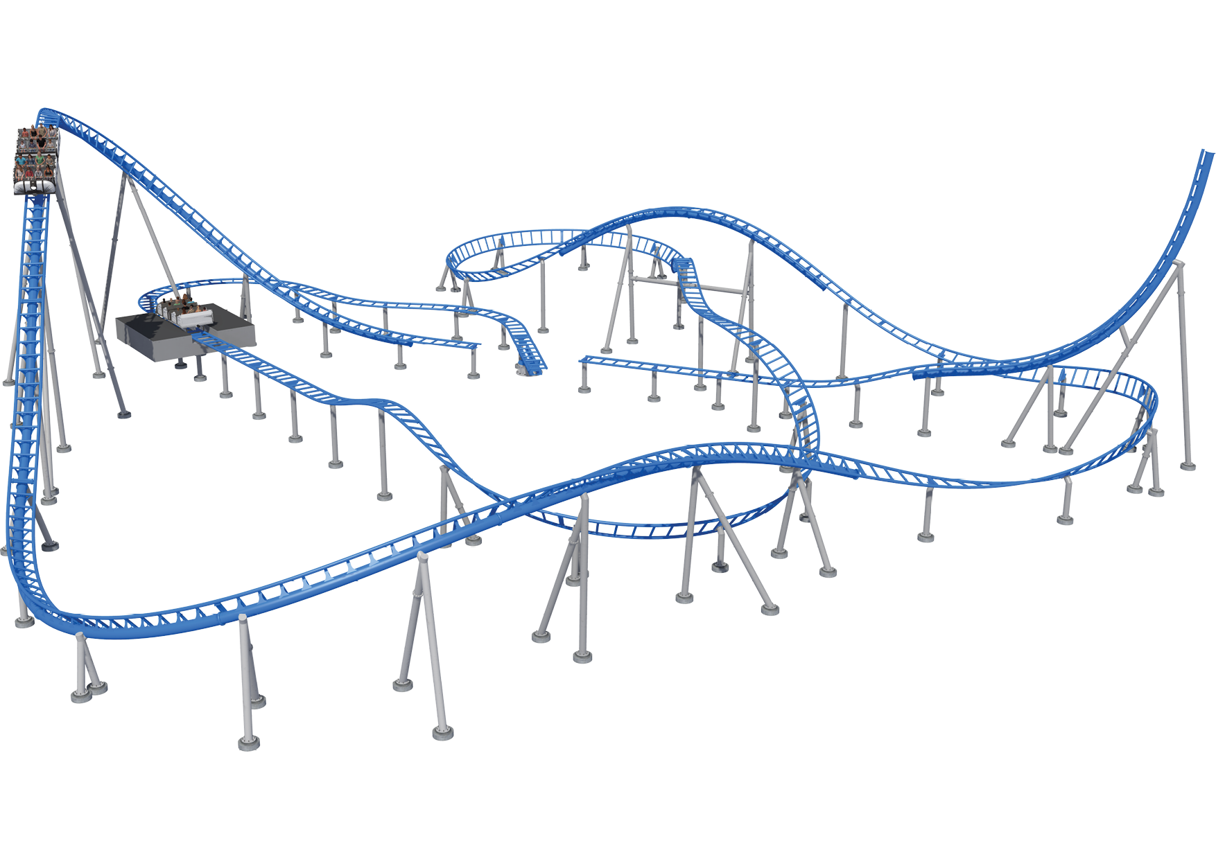 Intamin Sample Layout Multi Dimension Roller Coaster